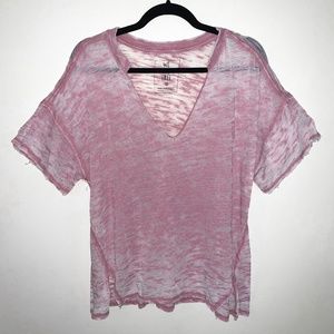 Free People "We The Free" Burnout Tee in Pink